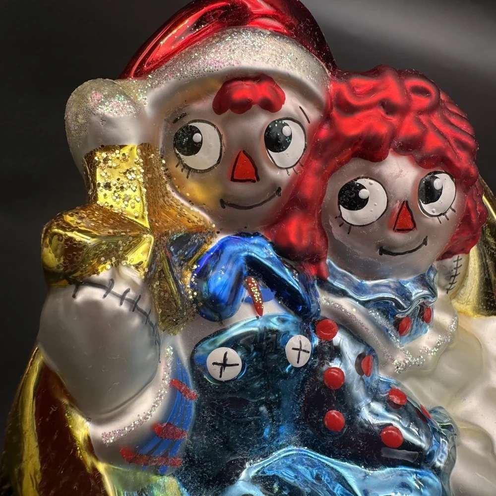 KURT ADLER POLONAISE RAGEDY ANN‎ & ANDY ON THE MOON ORNAMENT AP887 6